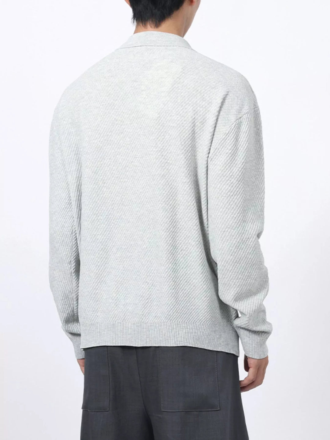 Men's Textured Long Sleeve Knit Top