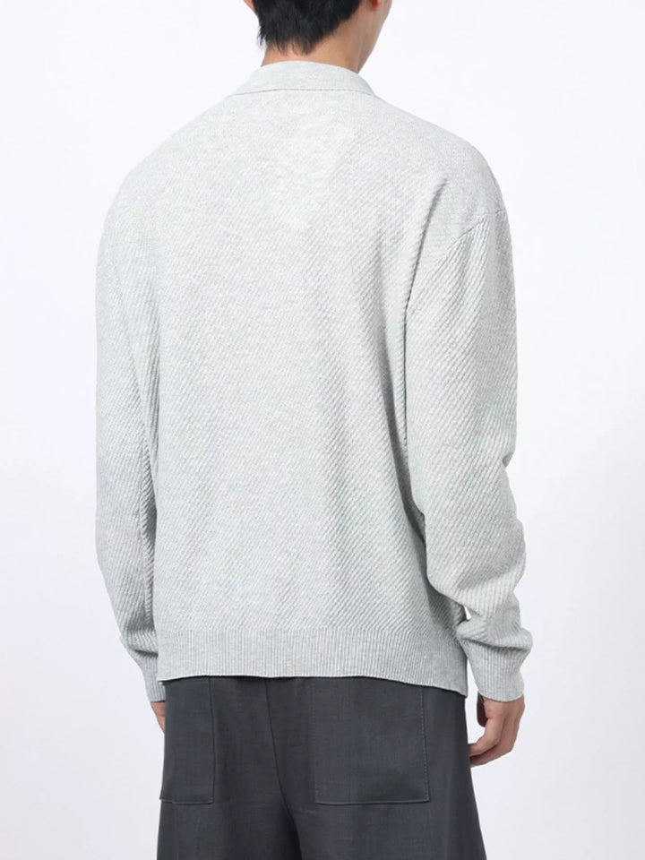 Men's Textured Long Sleeve Knit Top