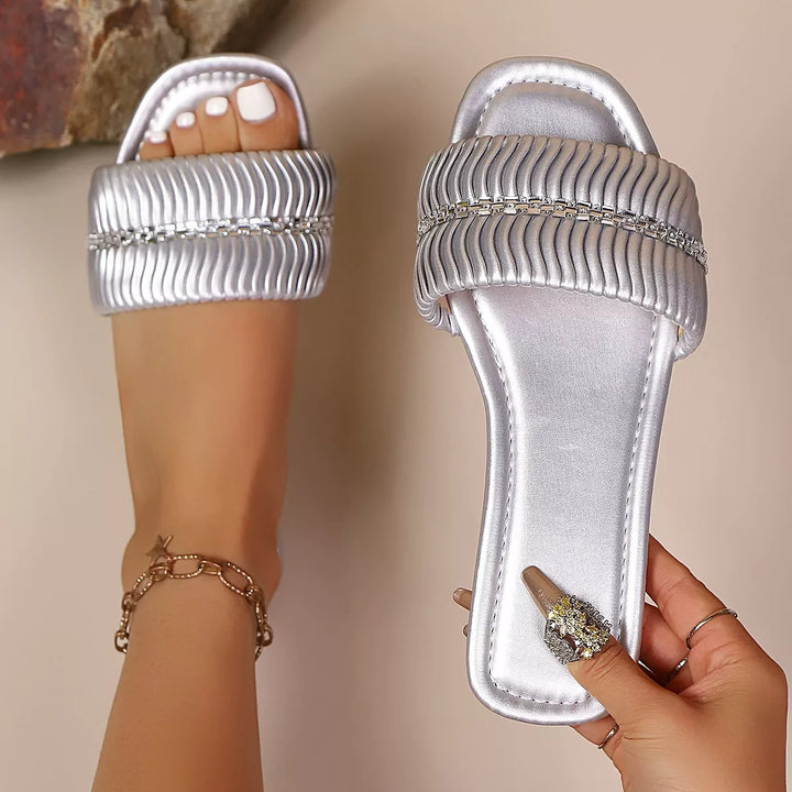 Rhinestone Open Toe Sandals