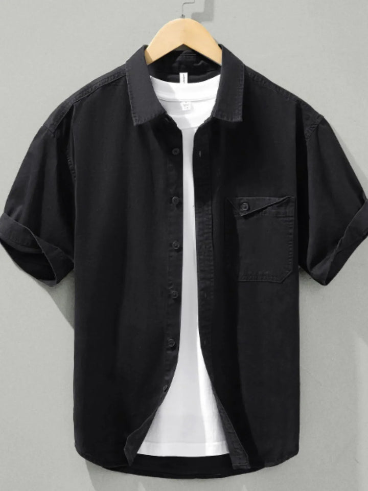 Men's Plus Size Button Up Long Sleeve Shirt