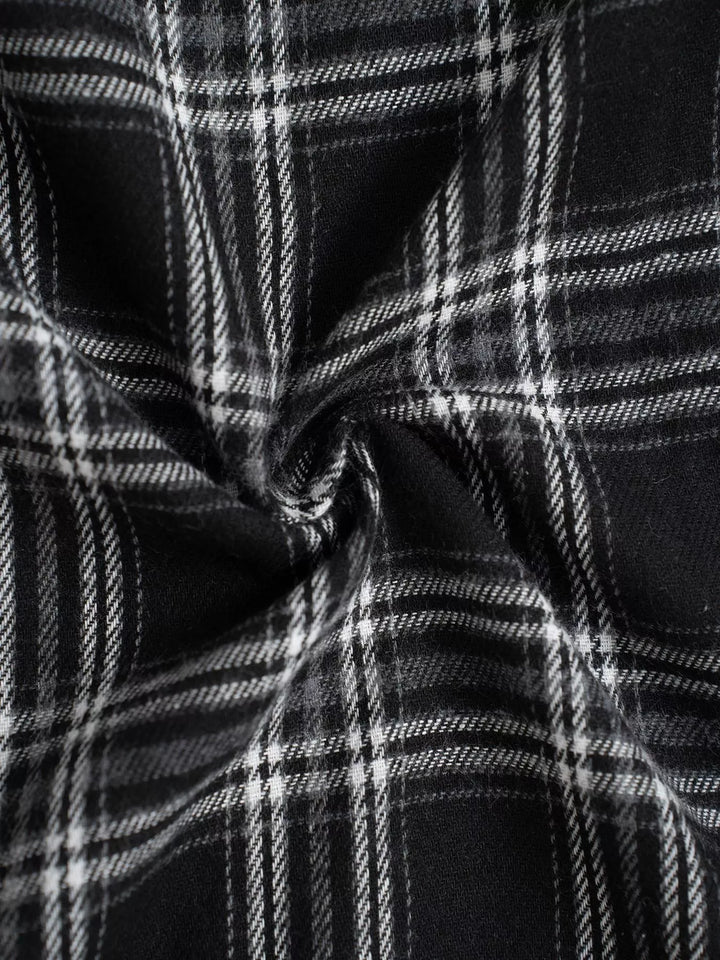 Relaxed Fit Plaid Pants