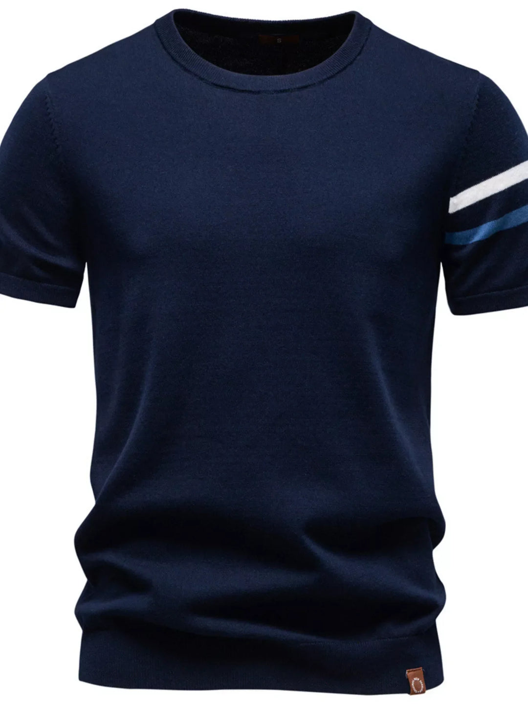 Men's Casual Striped Sleeve T-Shirt