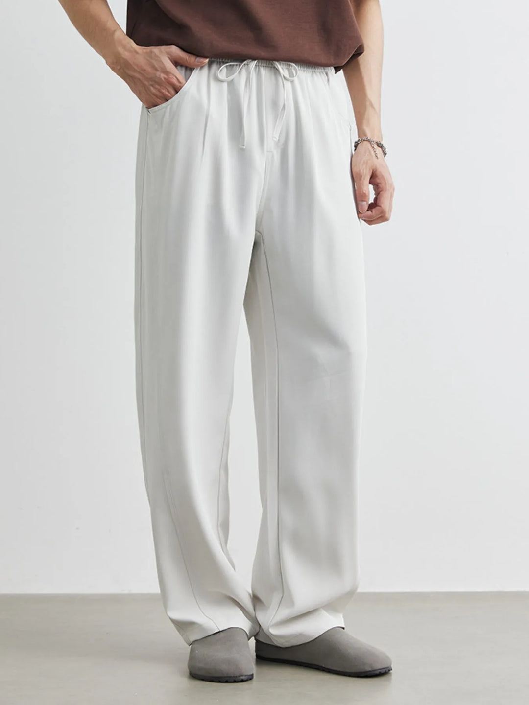 Men's Plus Size Relaxed Fit Wide Leg Casual Pants