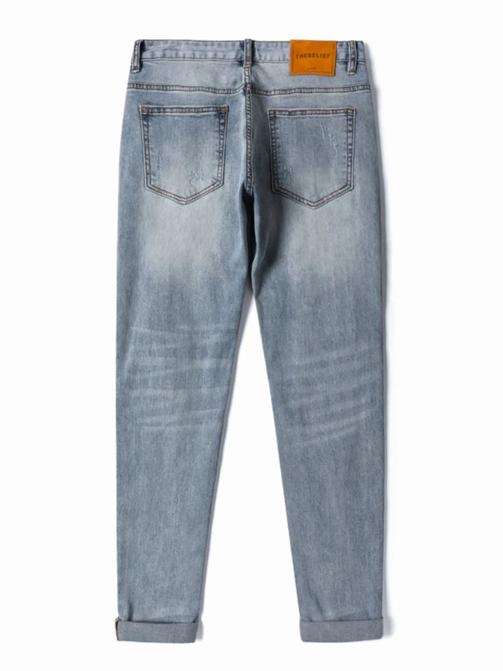 Men's Distressed Slim Fit Jeans