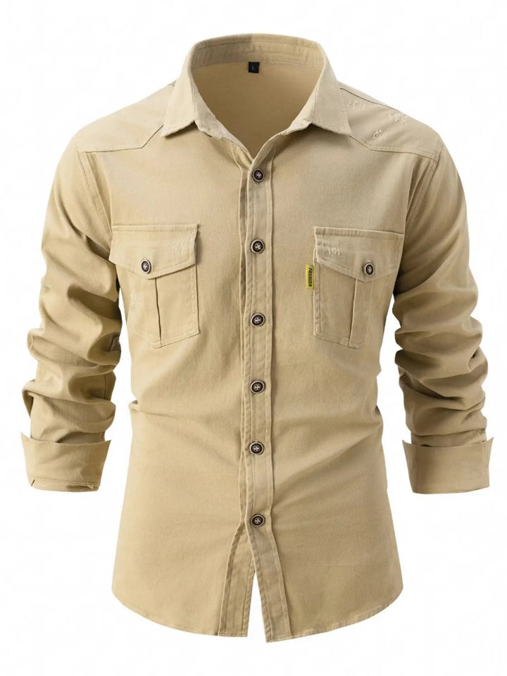 Men's Full Size Button Up Long Sleeve Shirt Plus Size