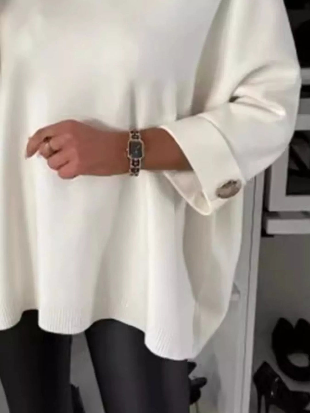 Full Size Round Neck Drop Shoulder Top with Ribbed Trim Plus Size