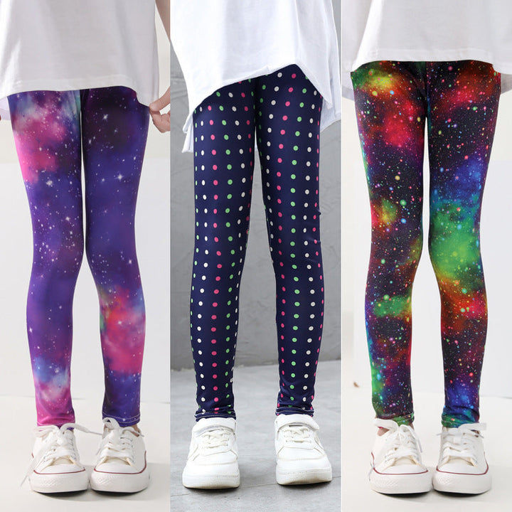Summer Thin Stretchy Base Leggings For Children