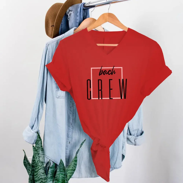 Bach Crew Bride To be Party Bachelorette V-Neck T-shirt