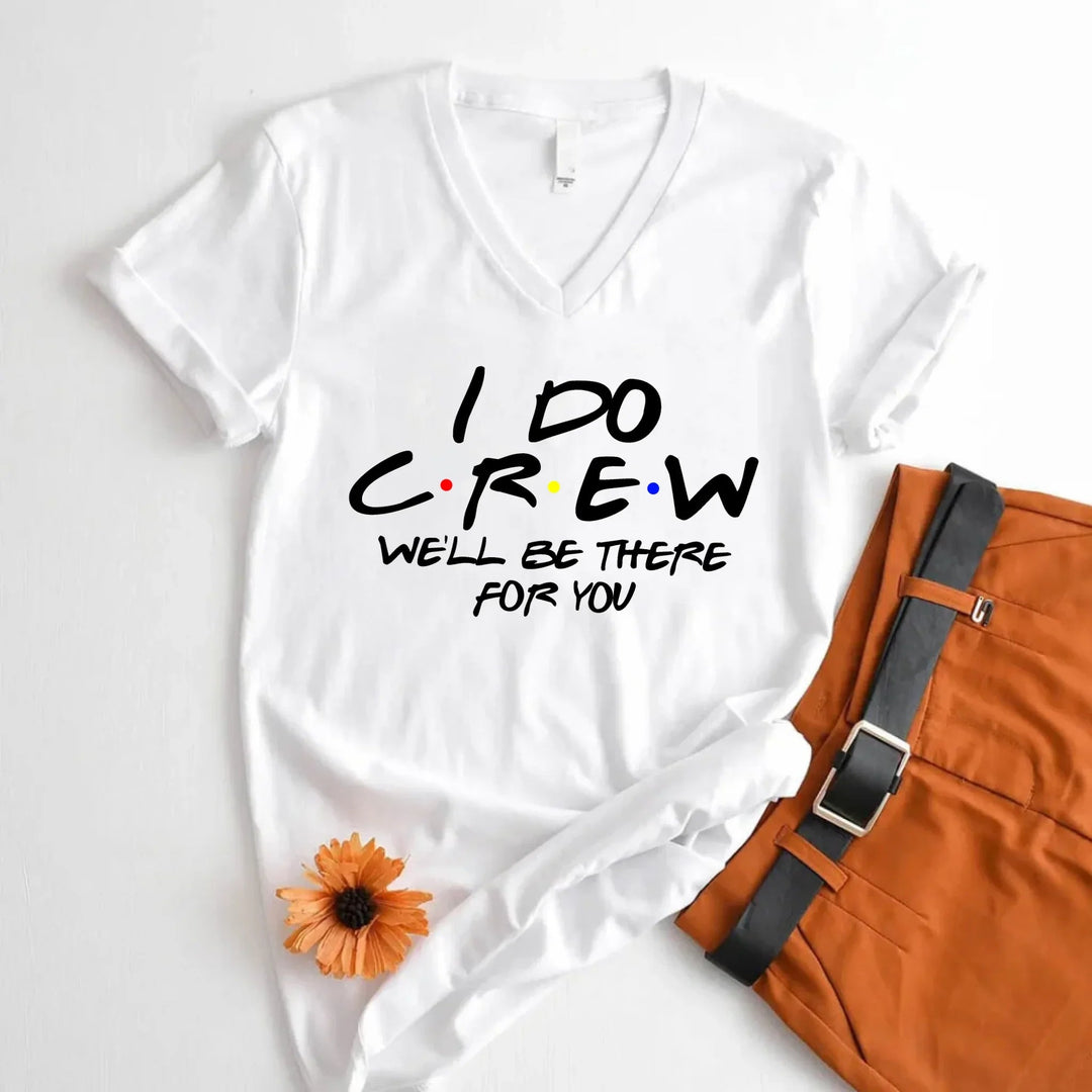 💎 Bachelorette Party Shirts Bride, I Do Crew V-Neck Tee 🍾