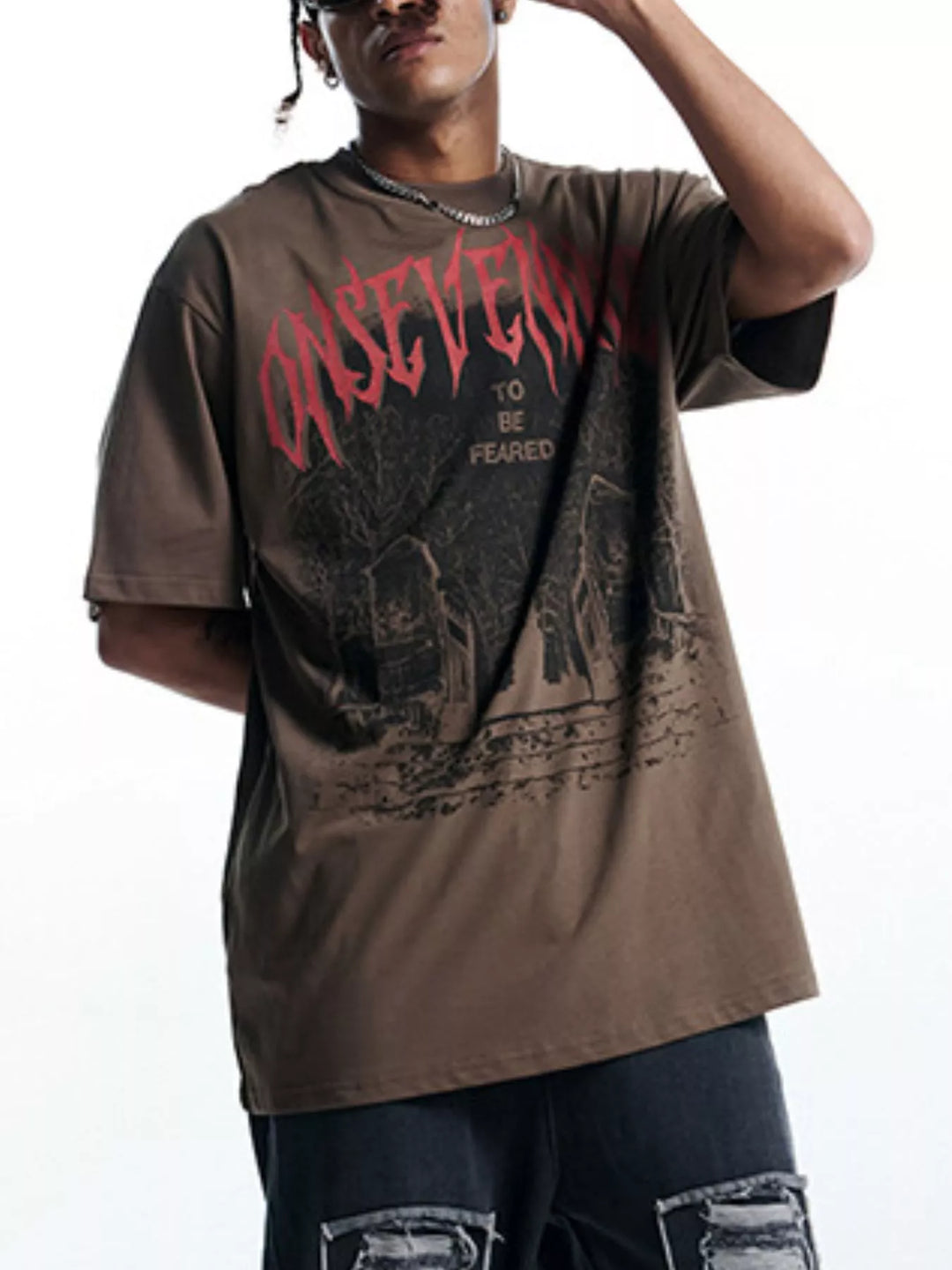 Men's Graphic Round Neck Short Sleeve T-Shirt