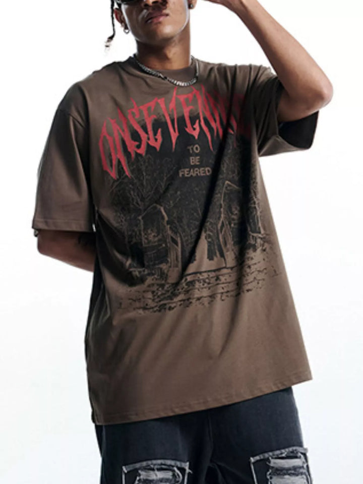 Men's Graphic Round Neck Short Sleeve T-Shirt
