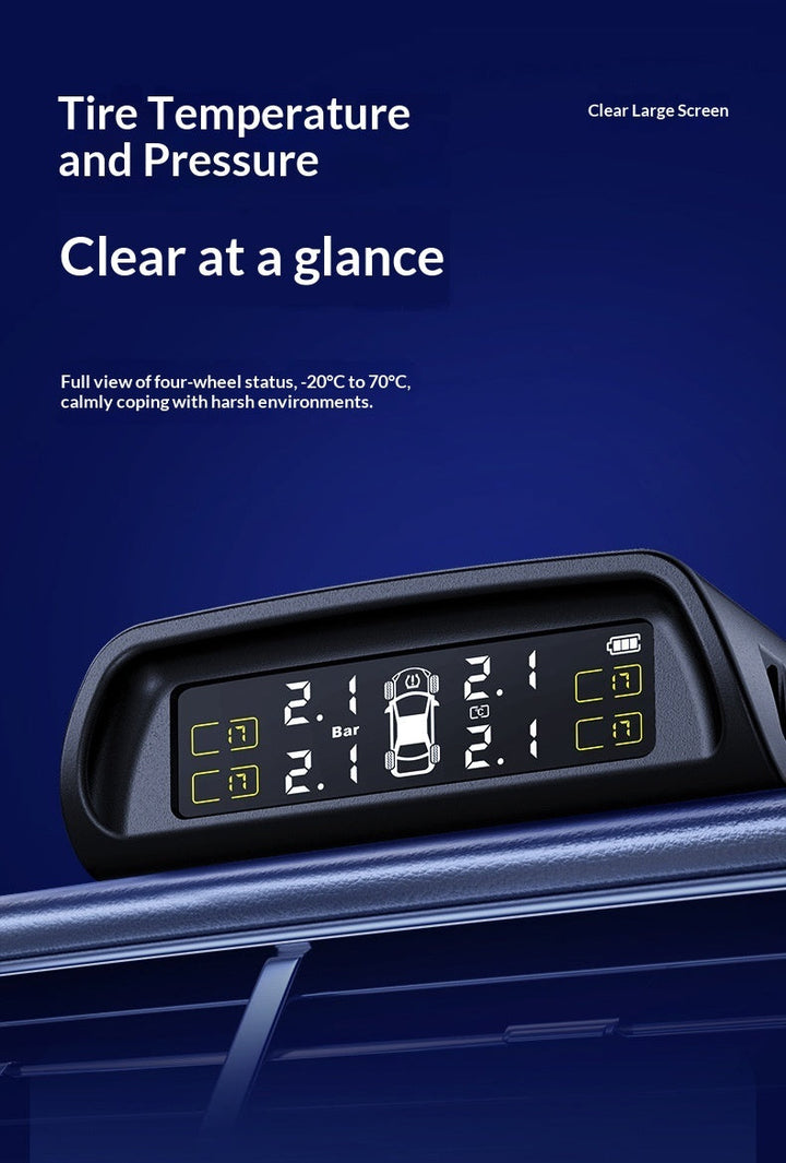 External Wireless Solar-Powered Tire Pressure Monitor