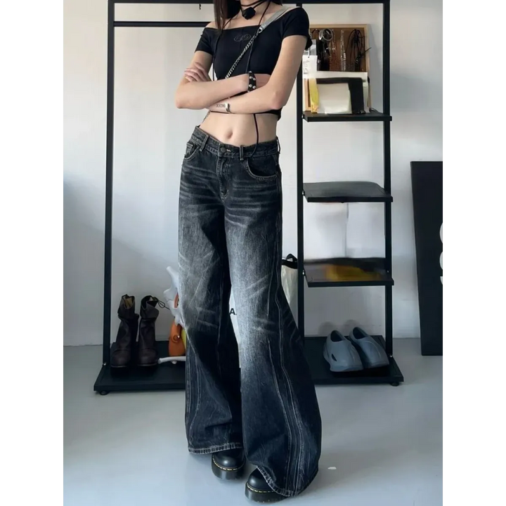 Baggy Y2K Jeans – Grunge Gothic High Street Denim