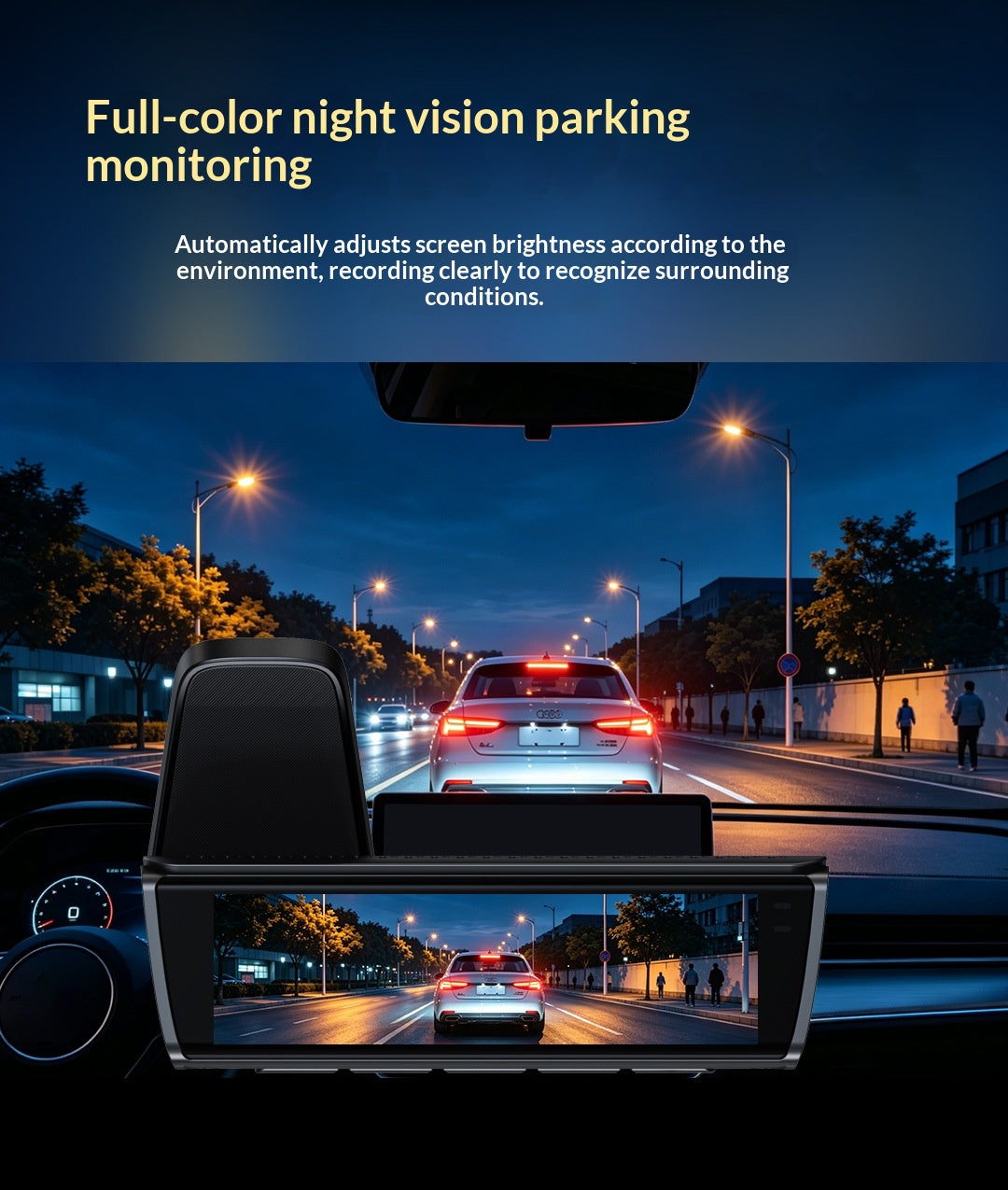 4K Dual Front & Rear Dash Cam, High Definition Car DVR Recorder