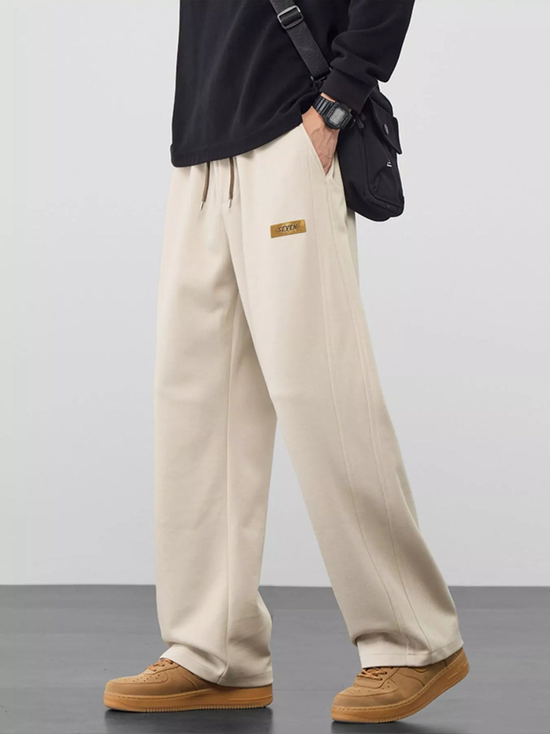 Men's Plus Size Casual Loose Fit Drawstring Pants