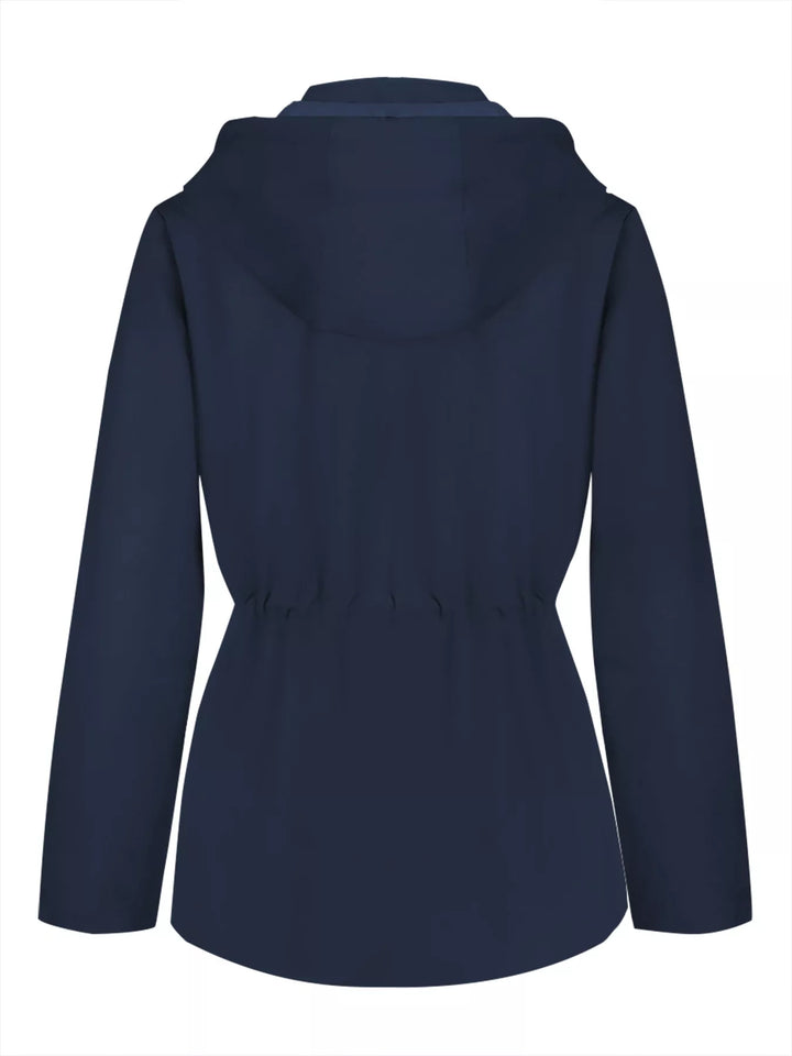 Zip Up Waterproof Hooded Outerwear