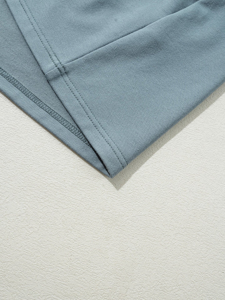 Solid Color Cap Sleeve Drop Waist T Shirt Dress