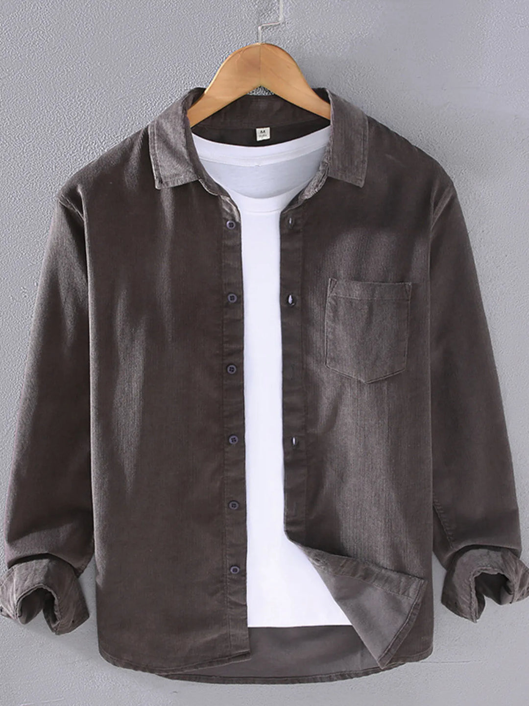 Men's Plus Size Button Up Long Sleeve Shirt