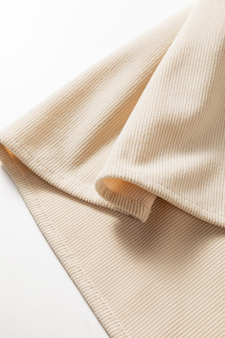 Parchment Notched Neck Scallop Detail Plus Size Mini Dress