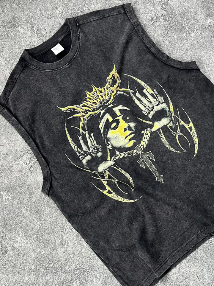 Men's Graphic Round Neck Tank