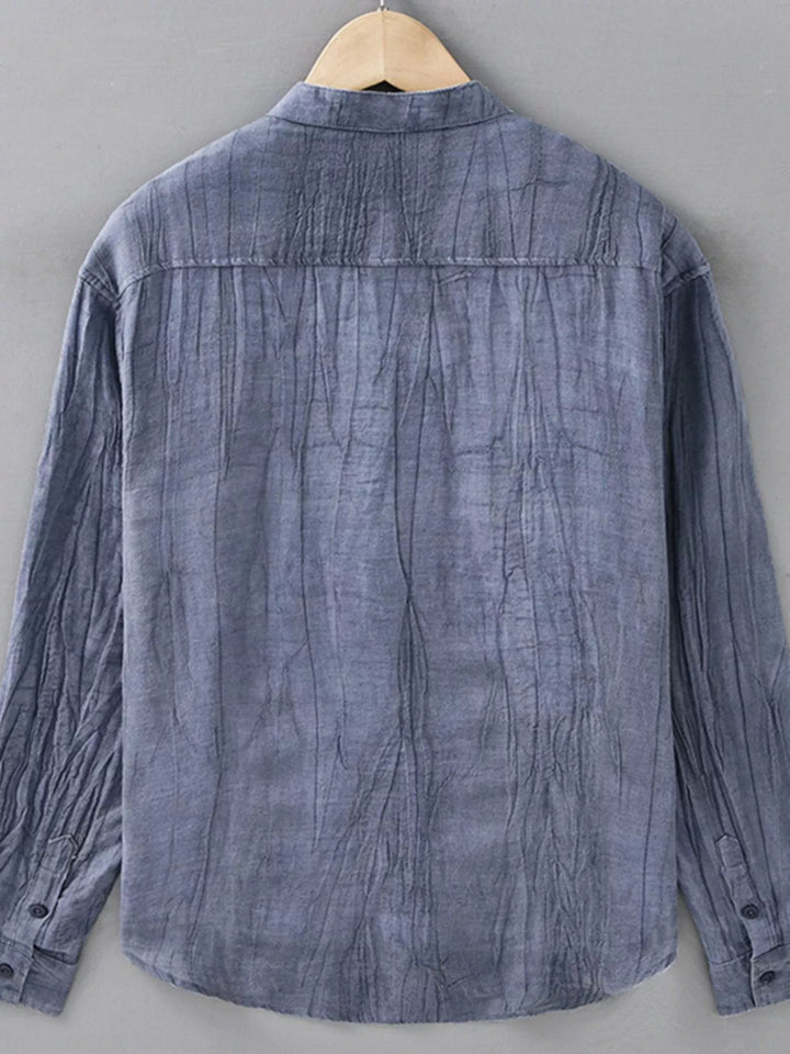 Men's Plus Size Button Up Long Sleeve Shirt