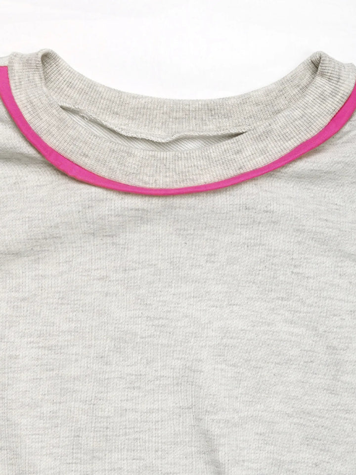 Contrast Trim Oversized Sweatshirt