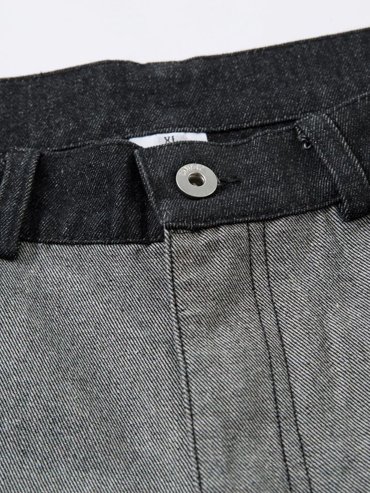 Men's Lightning Pattern Wide Leg Jeans