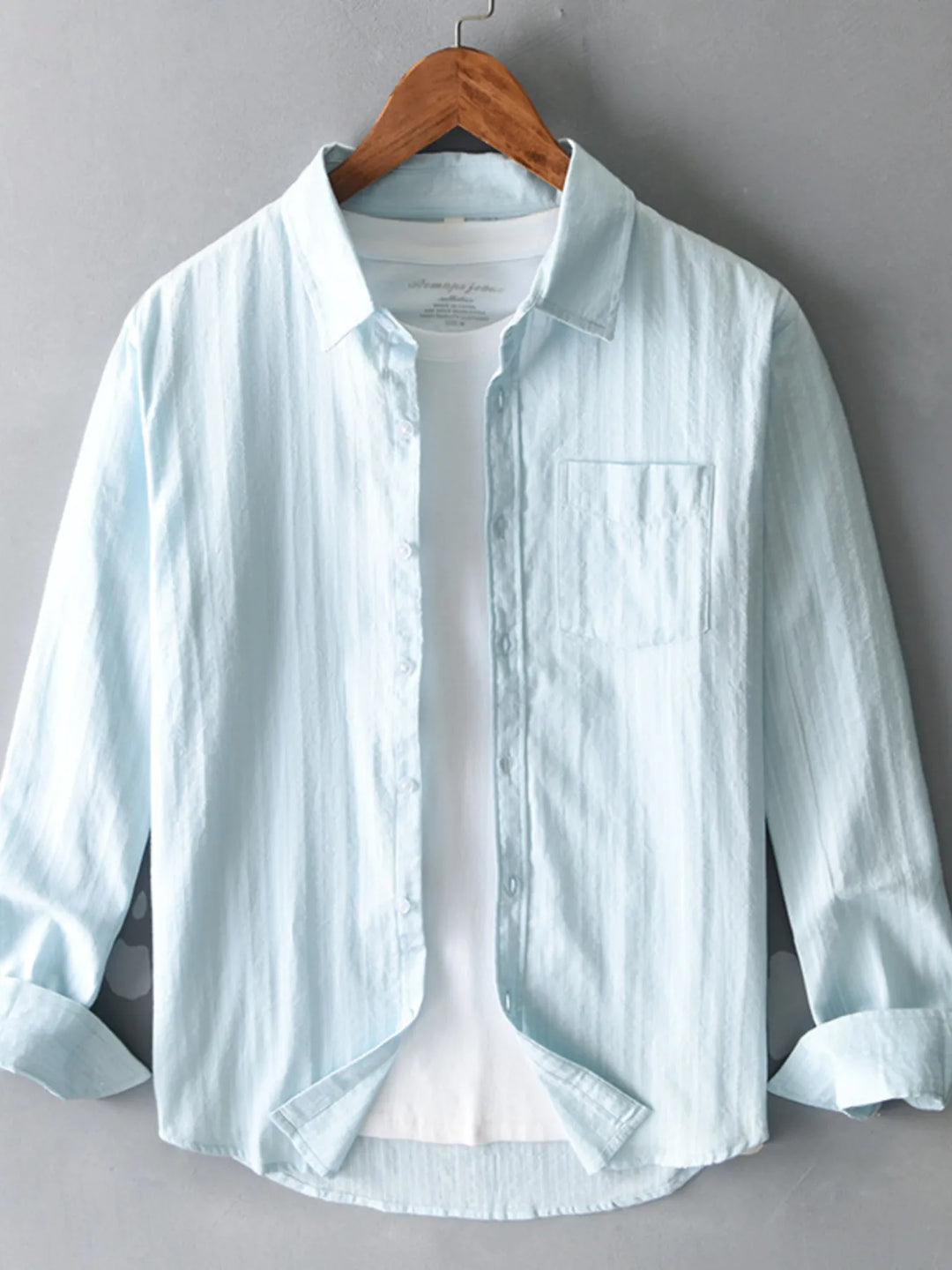Men's Plus Size Button Up Long Sleeve Shirt