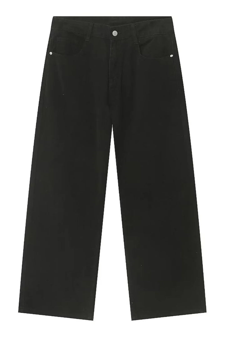 Pocketed Wide Leg Men's Jeans