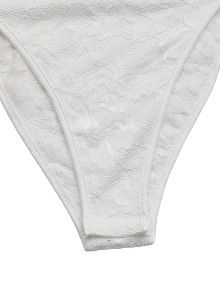Lace Frill Strap Bodysuit