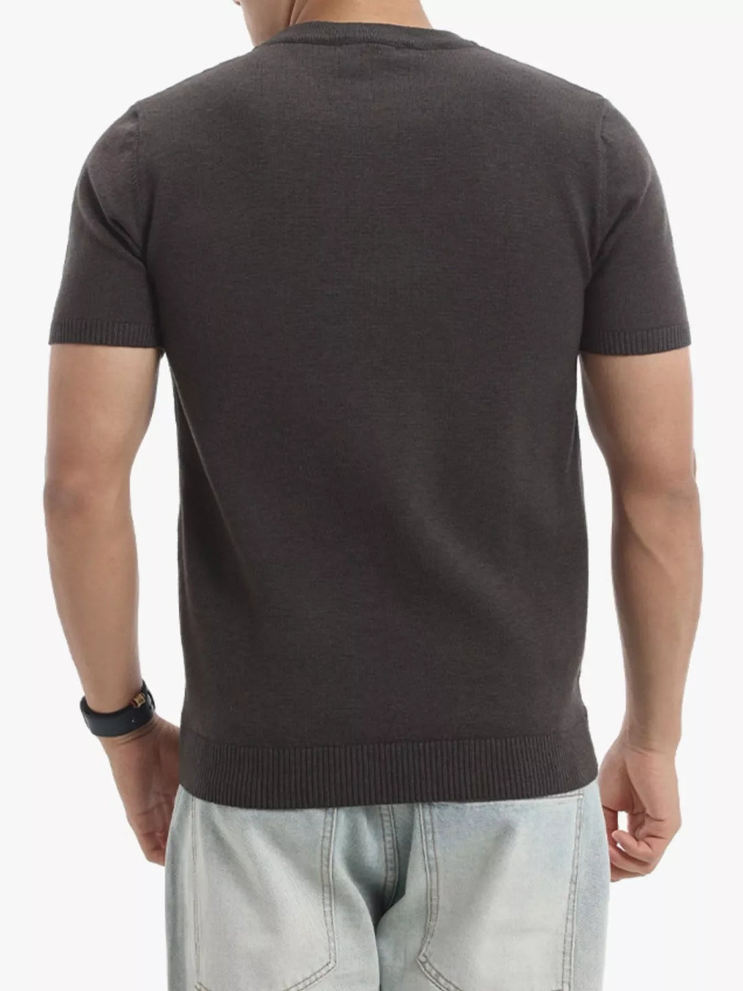 Men's Plus Size Casual Short Sleeve Knit Top