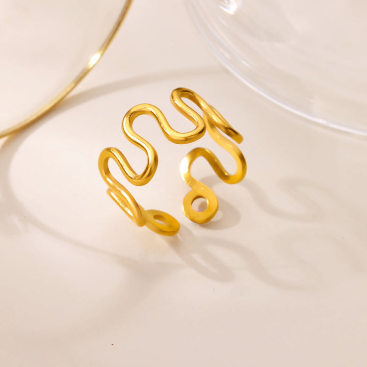 Creative Alien Big Wave Open Ring For Women