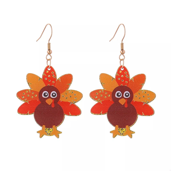 Thanksgiving Turkey Dangle Earrings