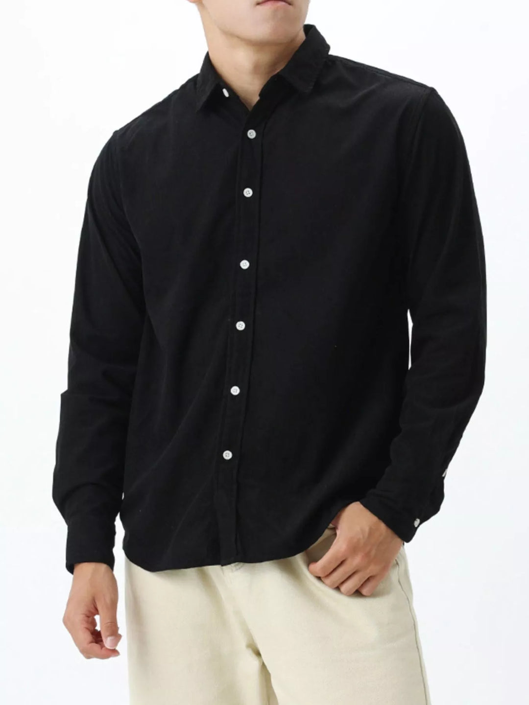 Men's Plus Size Button Up Long Sleeve Shirt