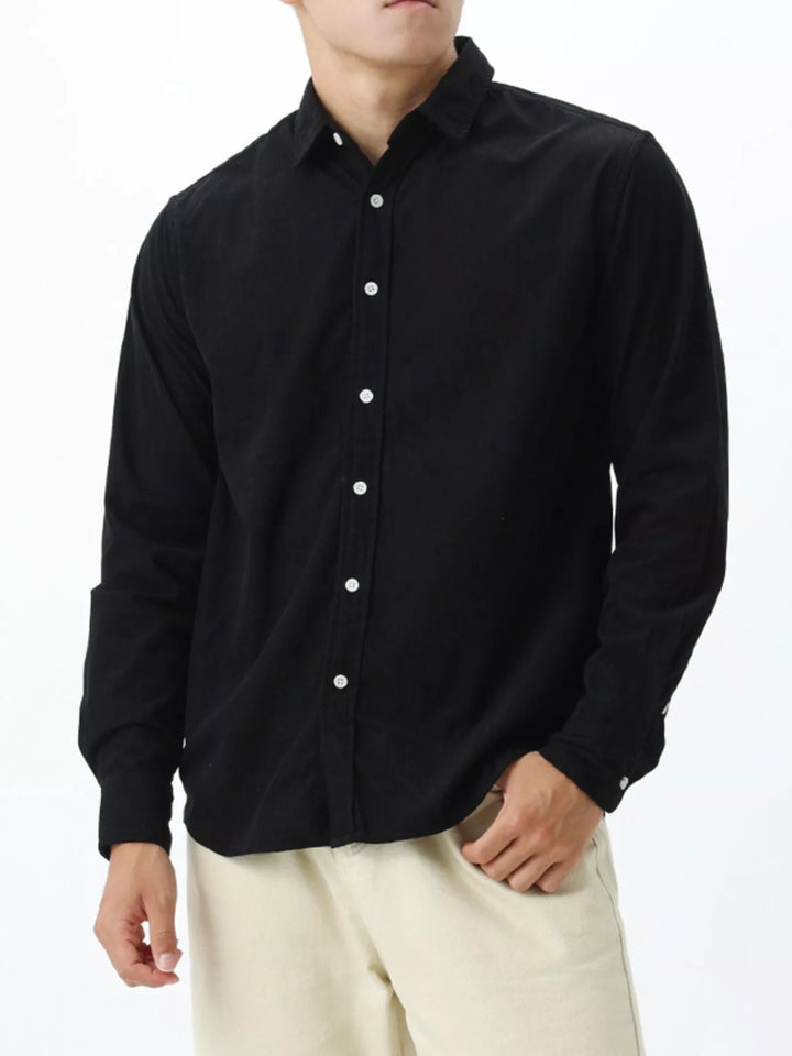 Men's Plus Size Button Up Long Sleeve Shirt