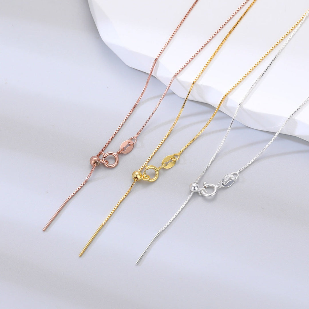 925 Sterling Silver Chain Adjustable Necklace