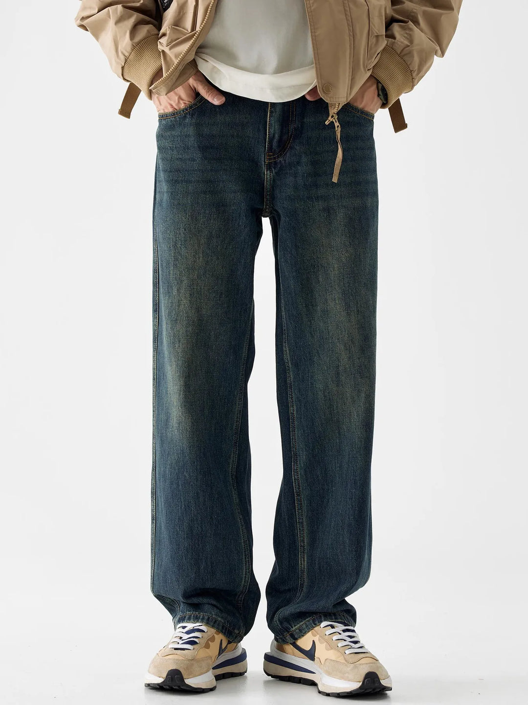 Men's Vintage Wash Loose Fit Jeans