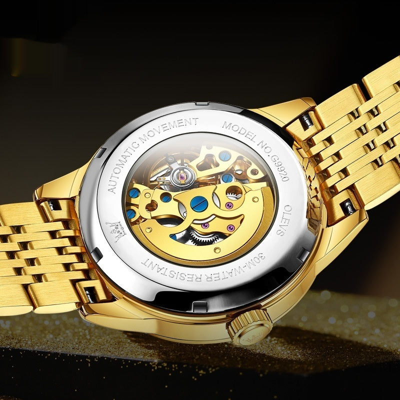 Fully Automatic Mechanical Skeleton Mens Watch