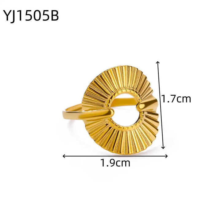 Irregular Geometric Stainless Steel Ring