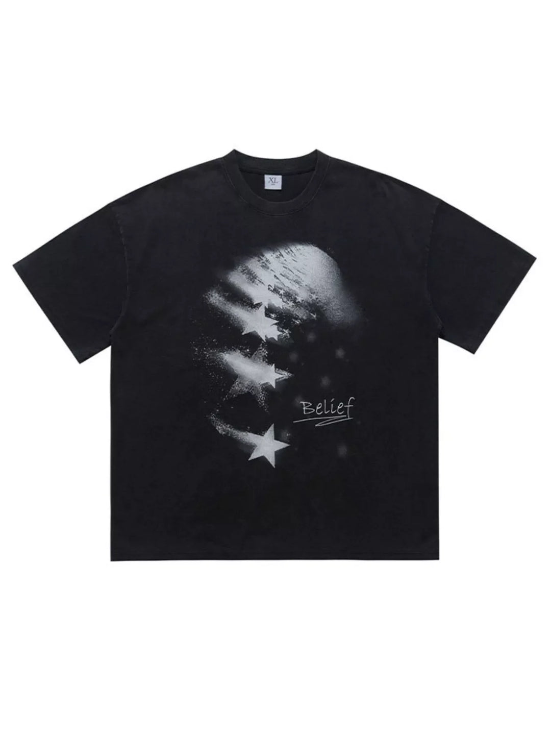 Men's Star Round Neck T-Shirt