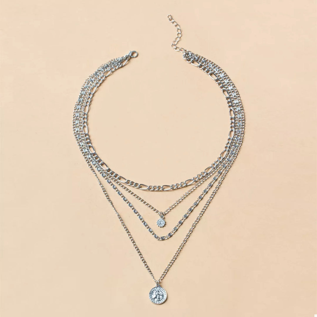 Four Layered Pendant Necklace