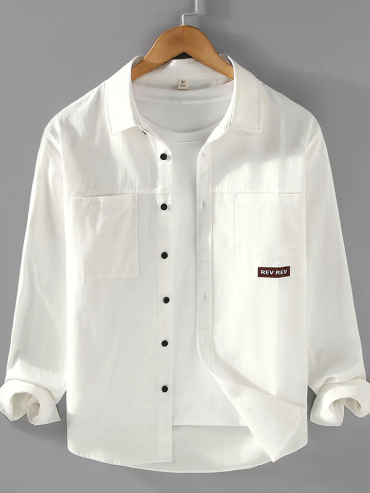 Men's Plus Size Button Up Long Sleeve Shirt