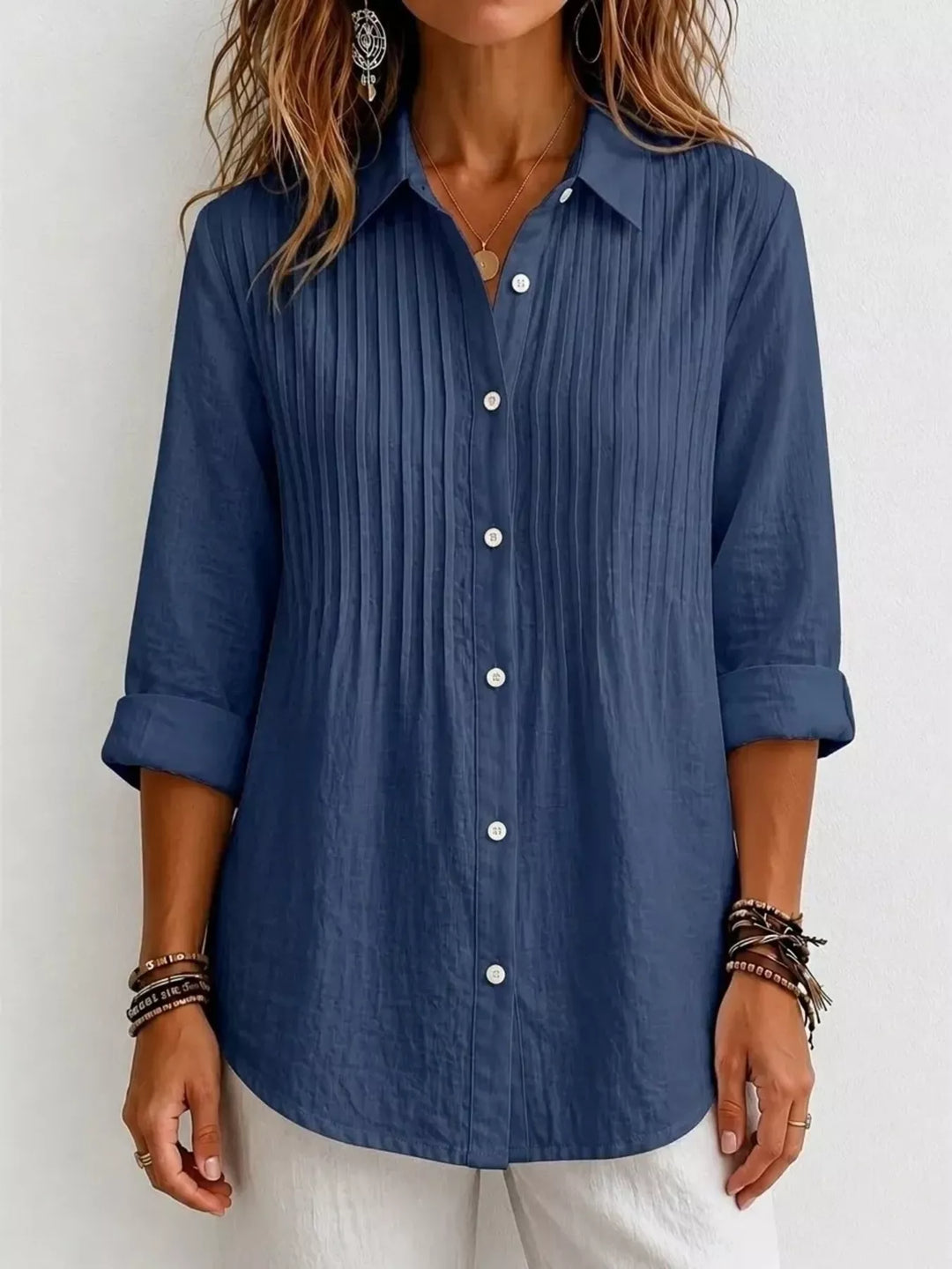 Men's Full Size Button Up Long Sleeve Shirt Plus Size