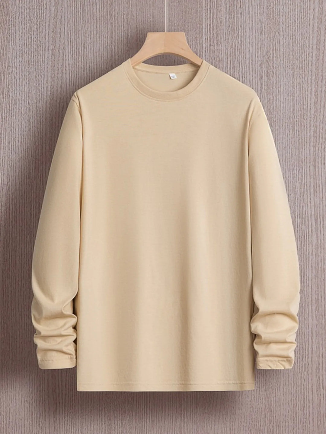 Men's Plus Size Round Neck Long Sleeve T-Shirt