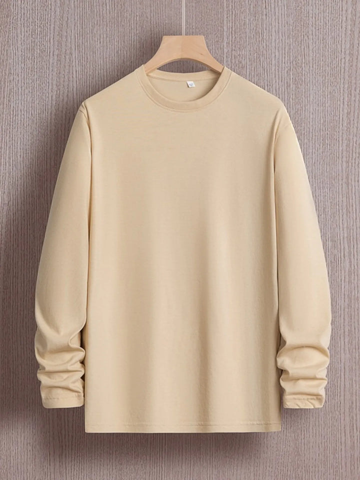 Men's Plus Size Round Neck Long Sleeve T-Shirt