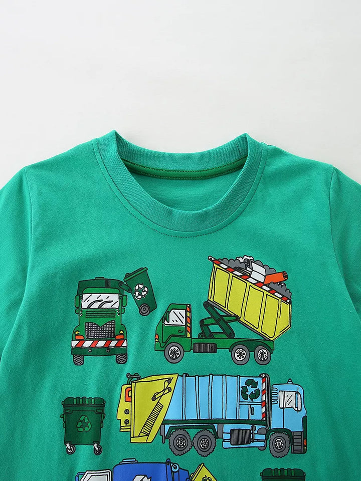 Children's Vehicle Graphic Short Sleeve T-Shirt