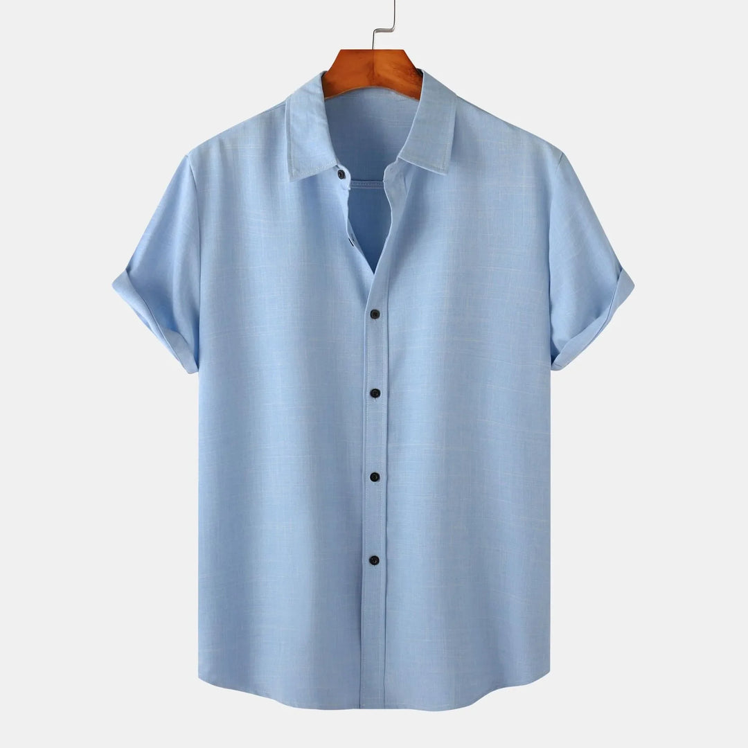 Men's Plus Size Button Up Short Sleeve Shirt