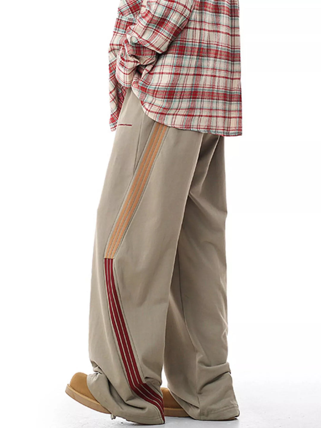 Men's Plus Size Side Striped Relaxed Fit Casual Pants
