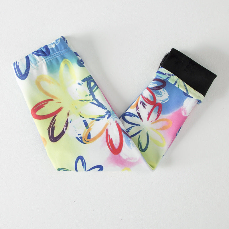 Basic Fleece-lined Extra-thick Childrens Leggings