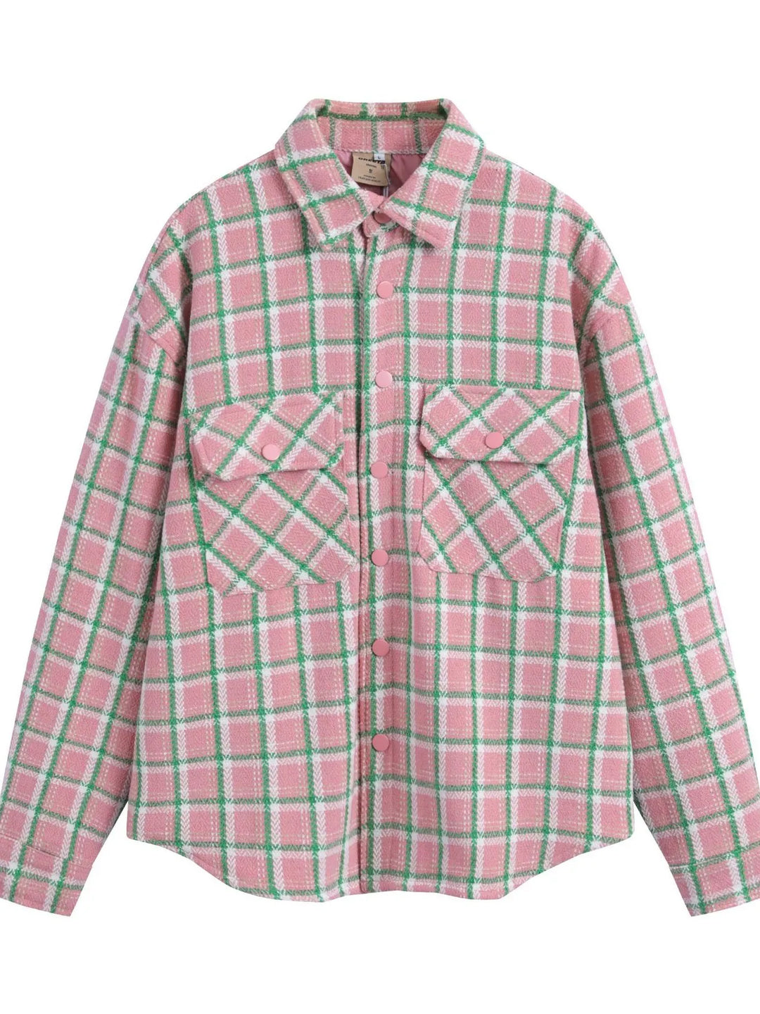 Men's Oversized Plaid Collared Neck Shirt